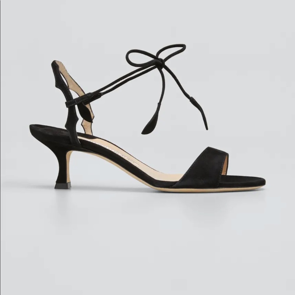 Manolo Blahnik Zouliplain Ankle-Tie Sandals